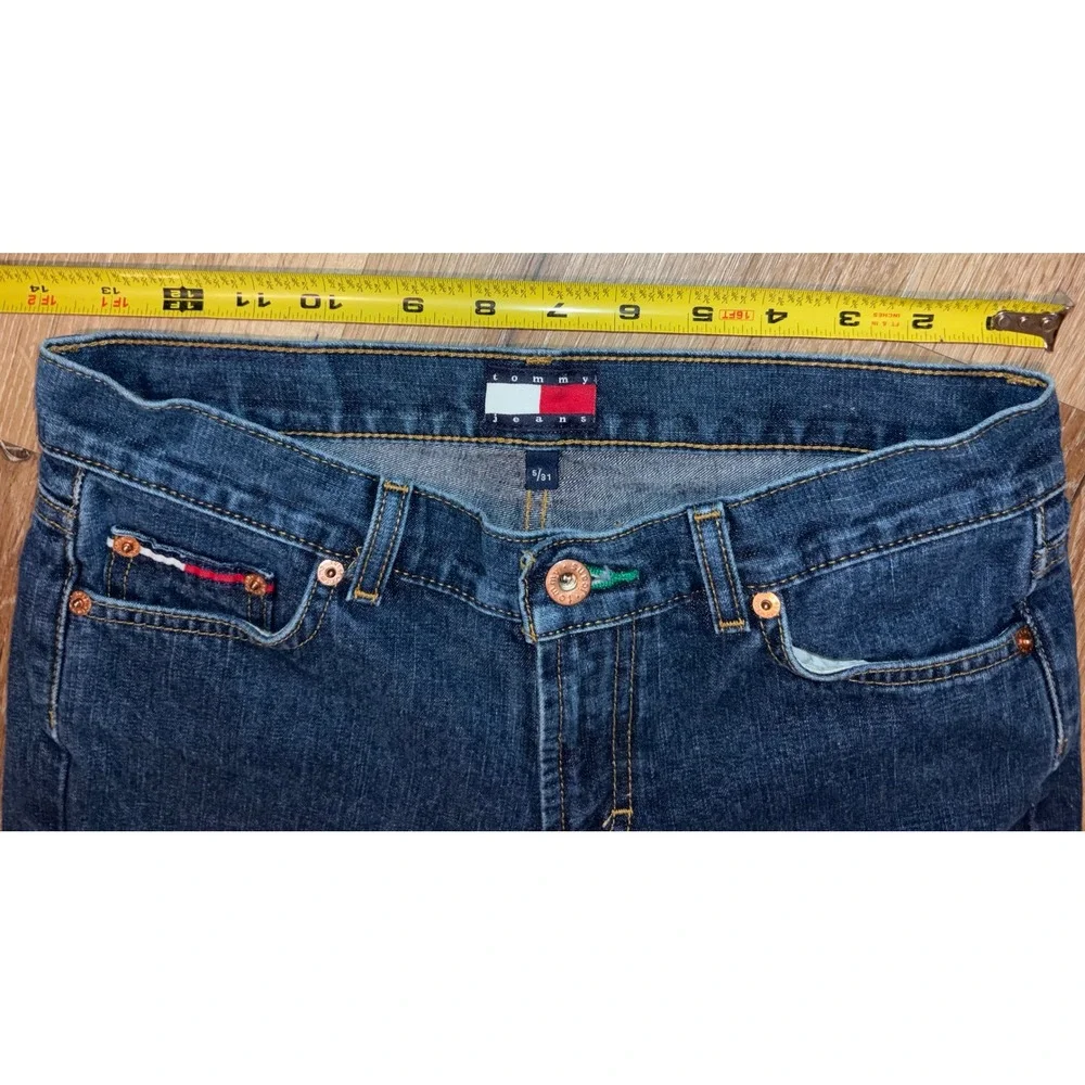 Tommy Jeans Women's Flare Leg Dark Wash Denim Jeans‎ Trendy Vintage Size 5/31